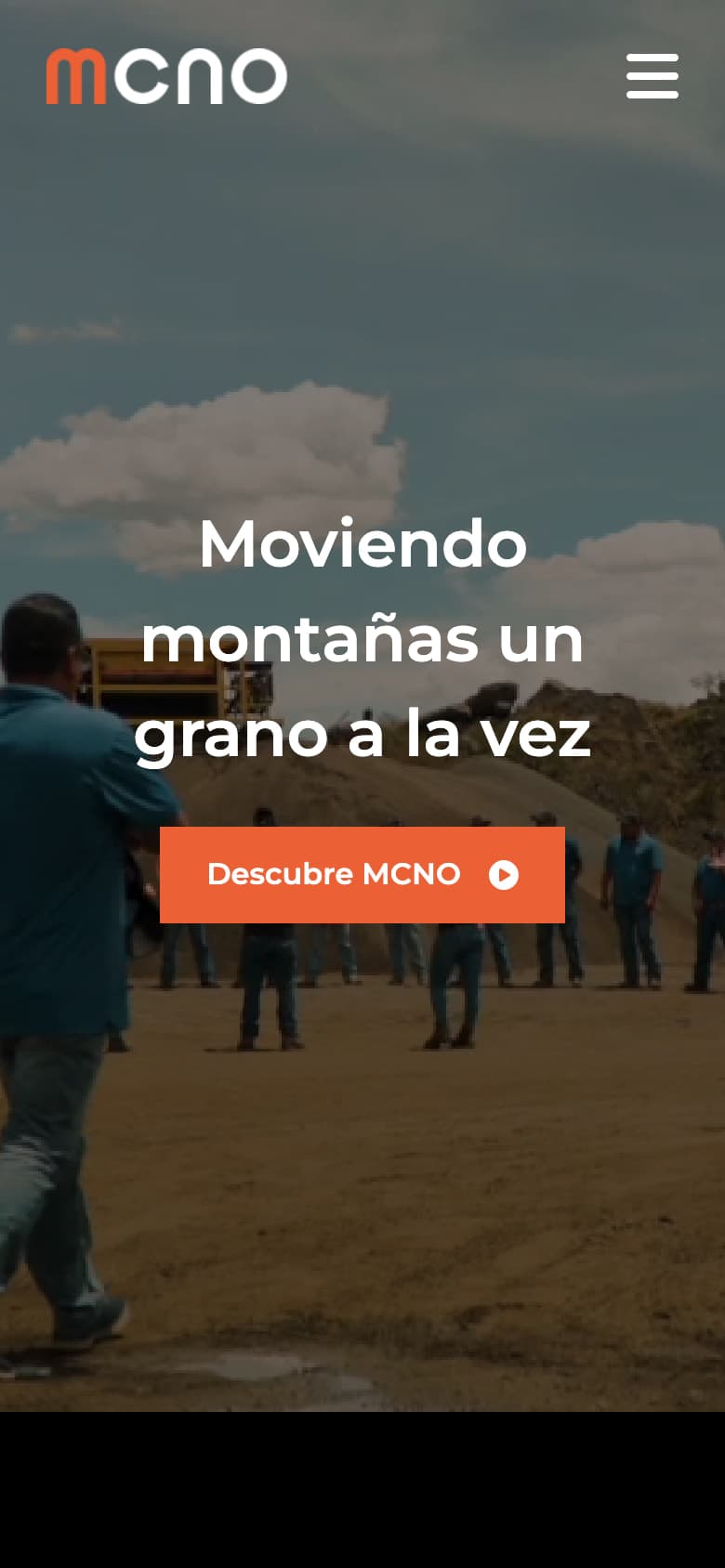 mcno.com.mx home page on a phone