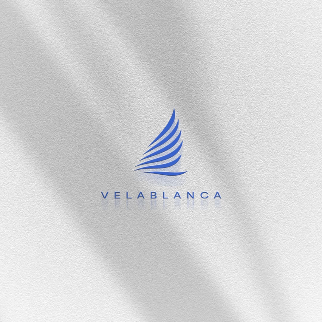 Velablanca logo printed on textured paper