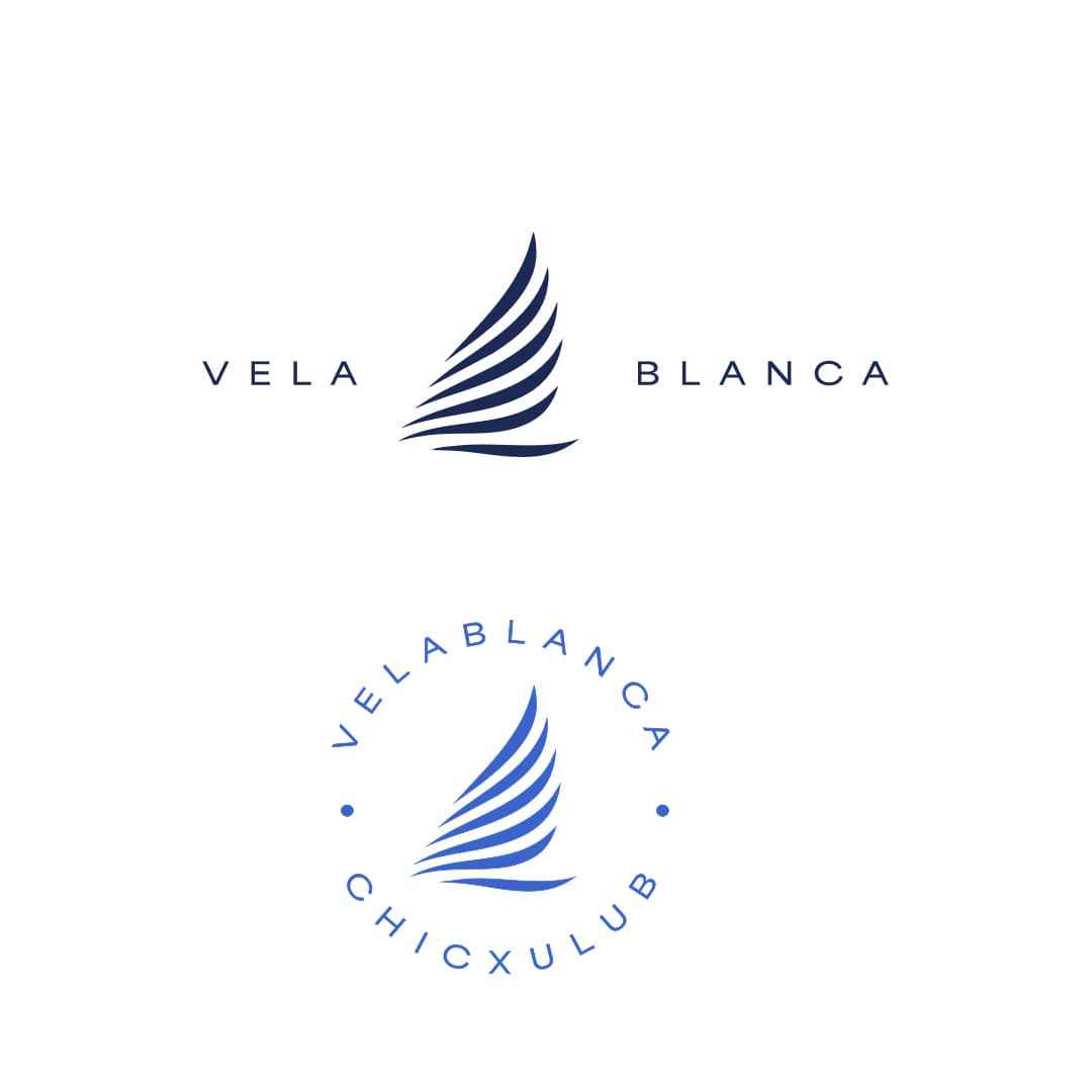 Horizontal Velablanca logo and circular Velablanca Chicxulub seal