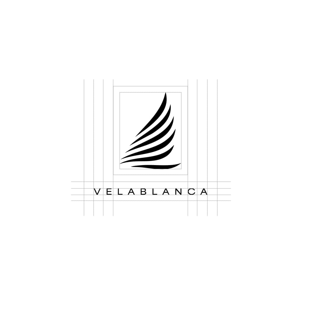 Construction grid for the Velablanca symbol and logo