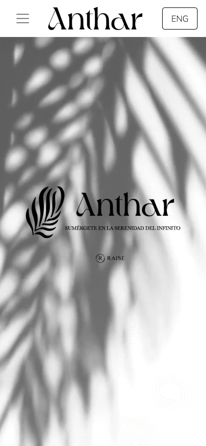 Página de inicio de anthar.mx en un teléfono